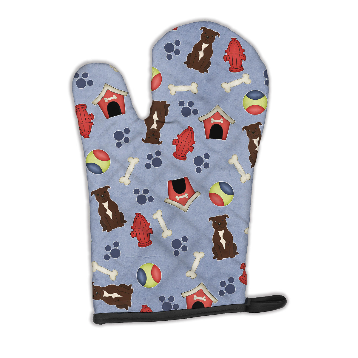 Dog House Collection Staffordshire Bull Terrier Chocolate Oven Mitt BB2661OVMT  the-store.com.