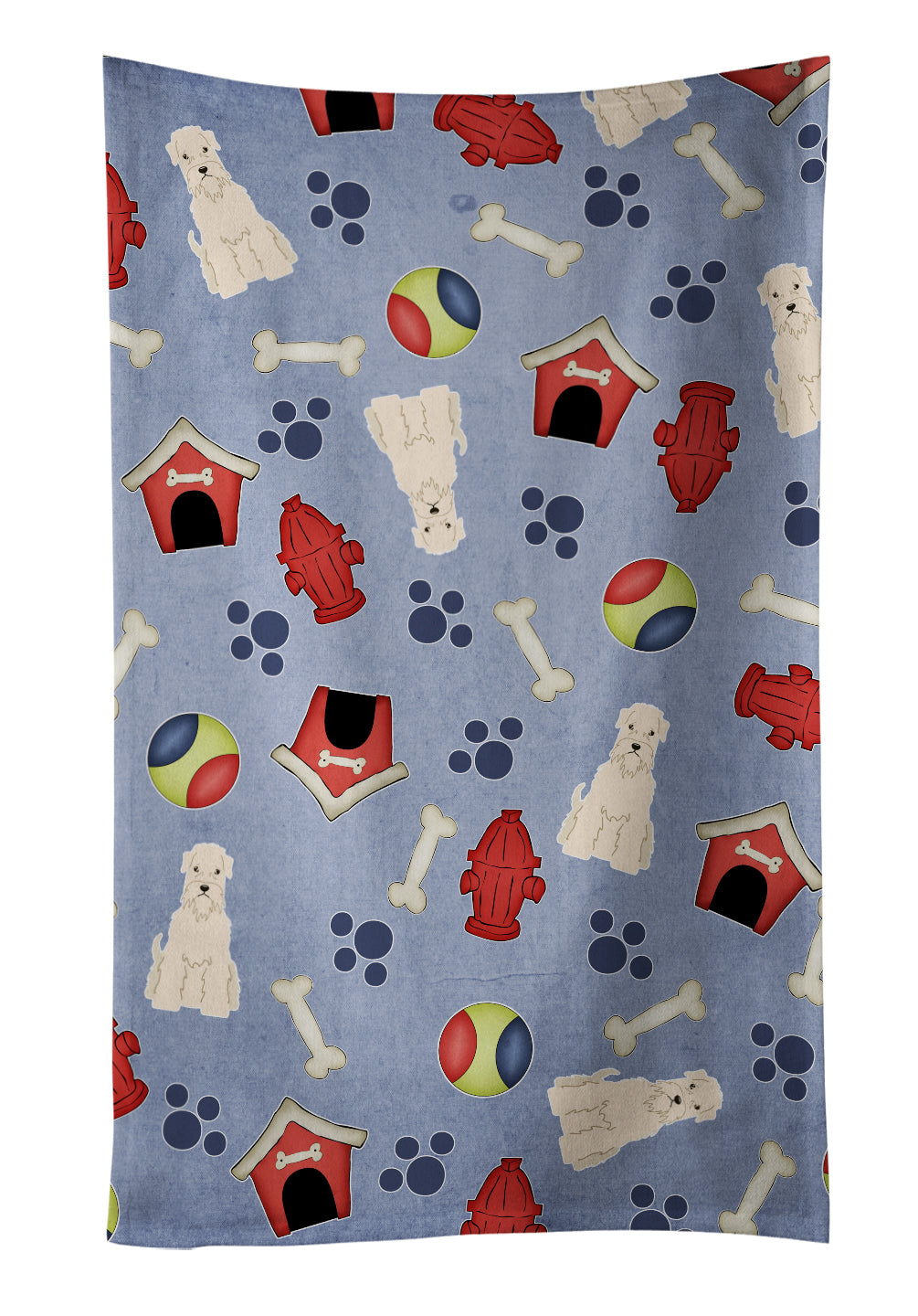 Dog House Collection Soft Coated Wheaten Terrier Kitchen Towel BB2674KTWL - the-store.com