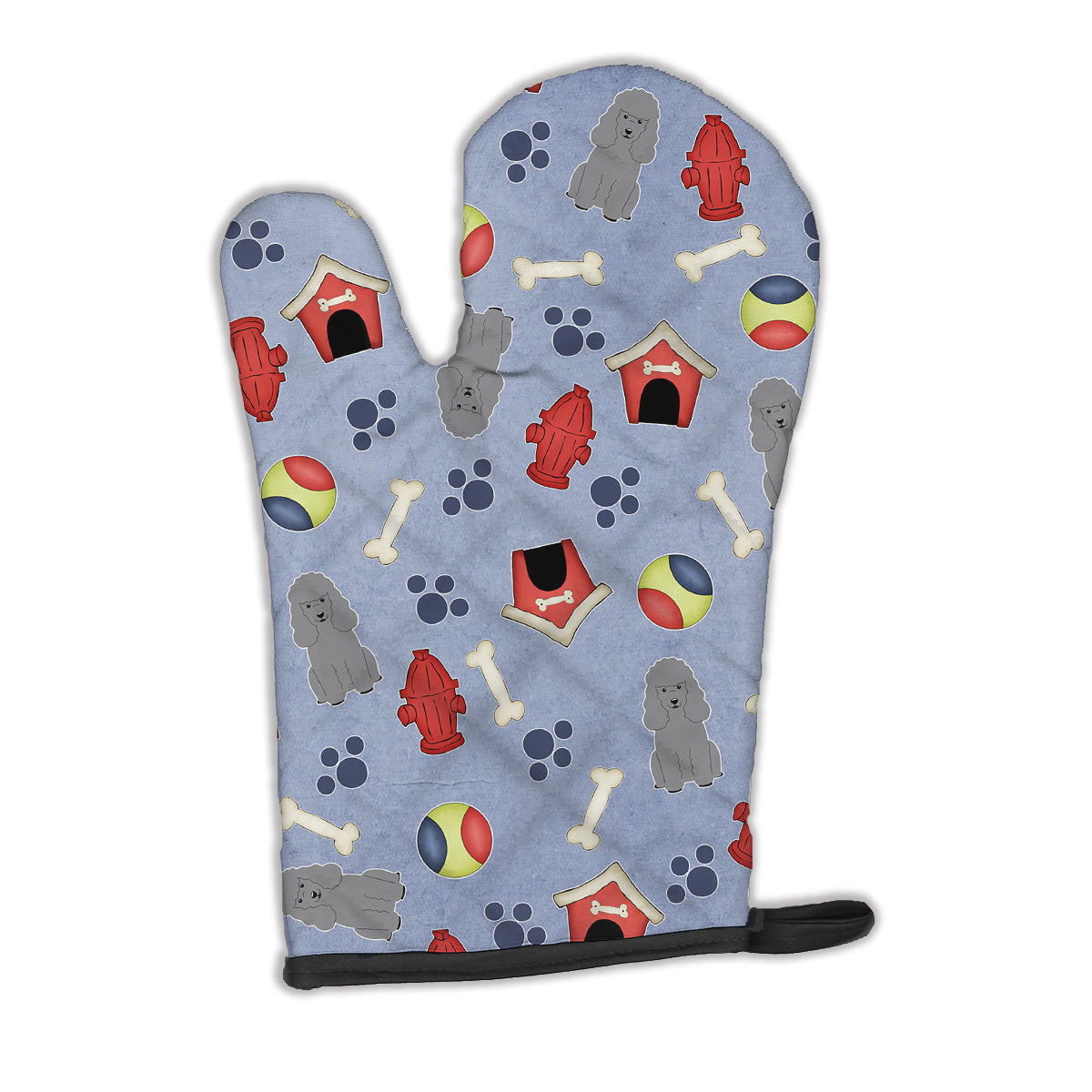Dog House Collection Poodle Silver Oven Mitt BB2681OVMT  the-store.com.