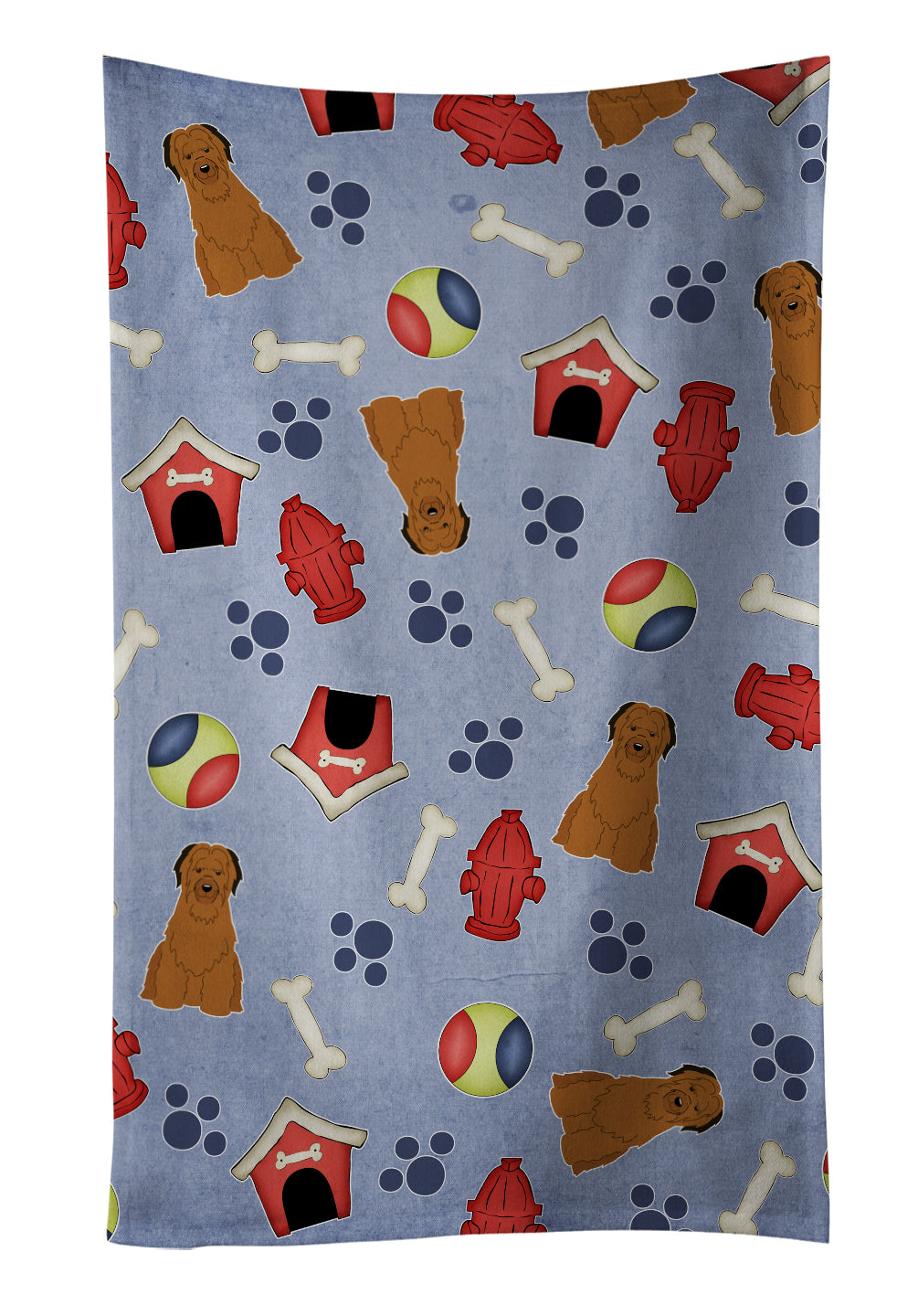 Dog House Collection Briard Brown Kitchen Towel BB2695KTWL - the-store.com