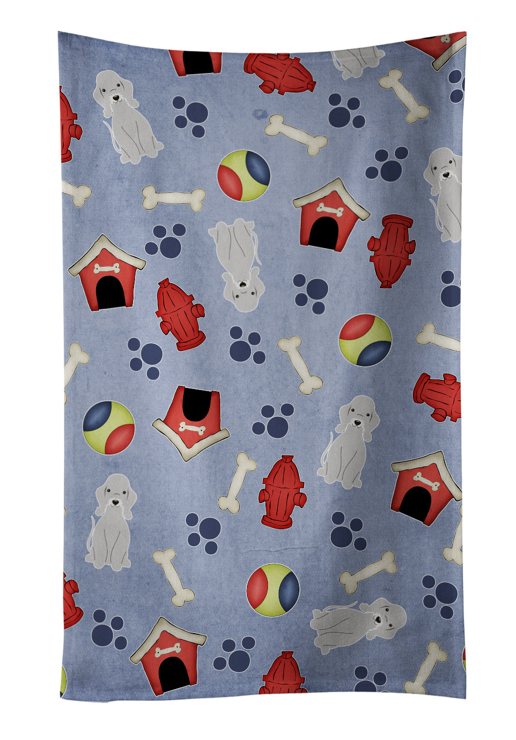 Dog House Collection Bedlington Terrier Blue Kitchen Towel BB2703KTWL - the-store.com
