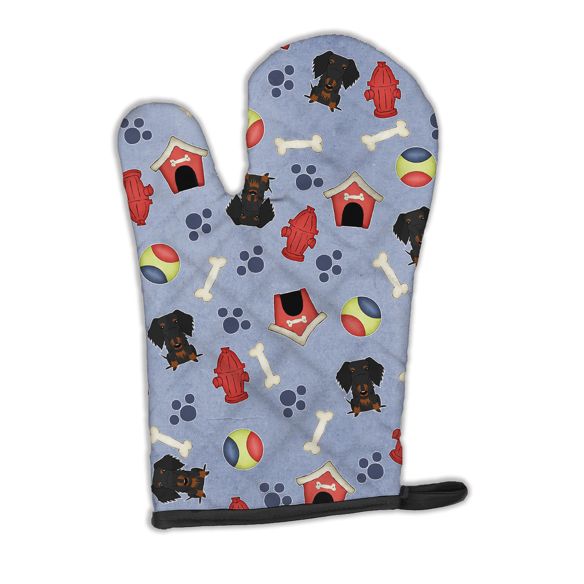 Dog House Collection Wire Haired Dachshund Black Tan Oven Mitt BB2740OVMT  the-store.com.