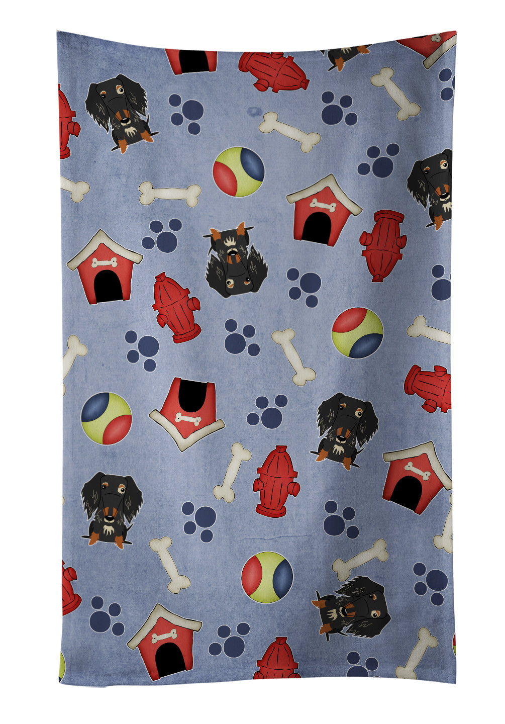 Dog House Collection Wire Haired Dachshund Dapple Kitchen Towel BB2741KTWL - the-store.com