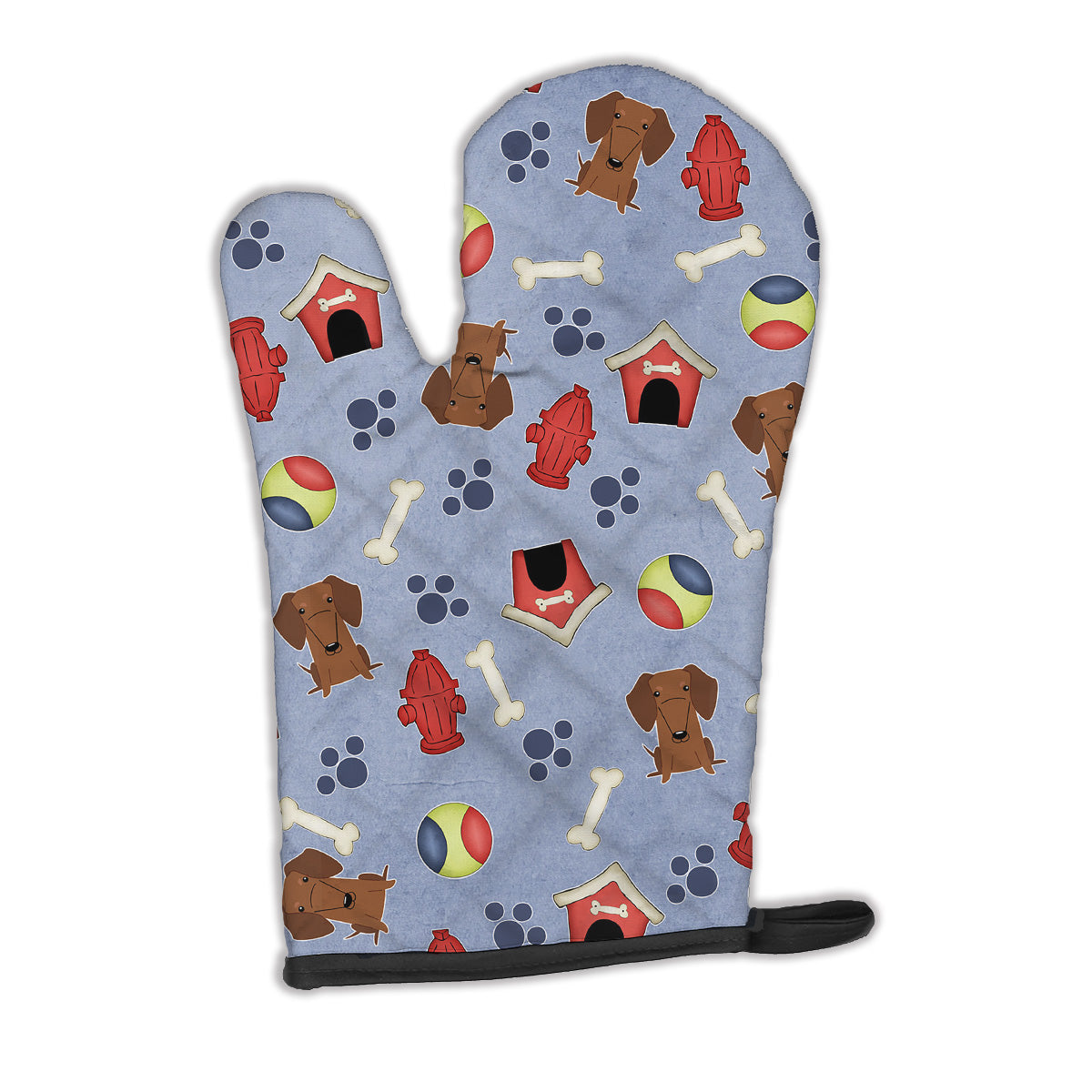 Dog House Collection Dachshund Red Brown Oven Mitt BB2743OVMT