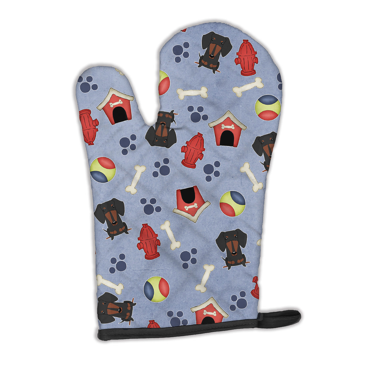 Dog House Collection Dachshund Black Tan Oven Mitt BB2745OVMT  the-store.com.