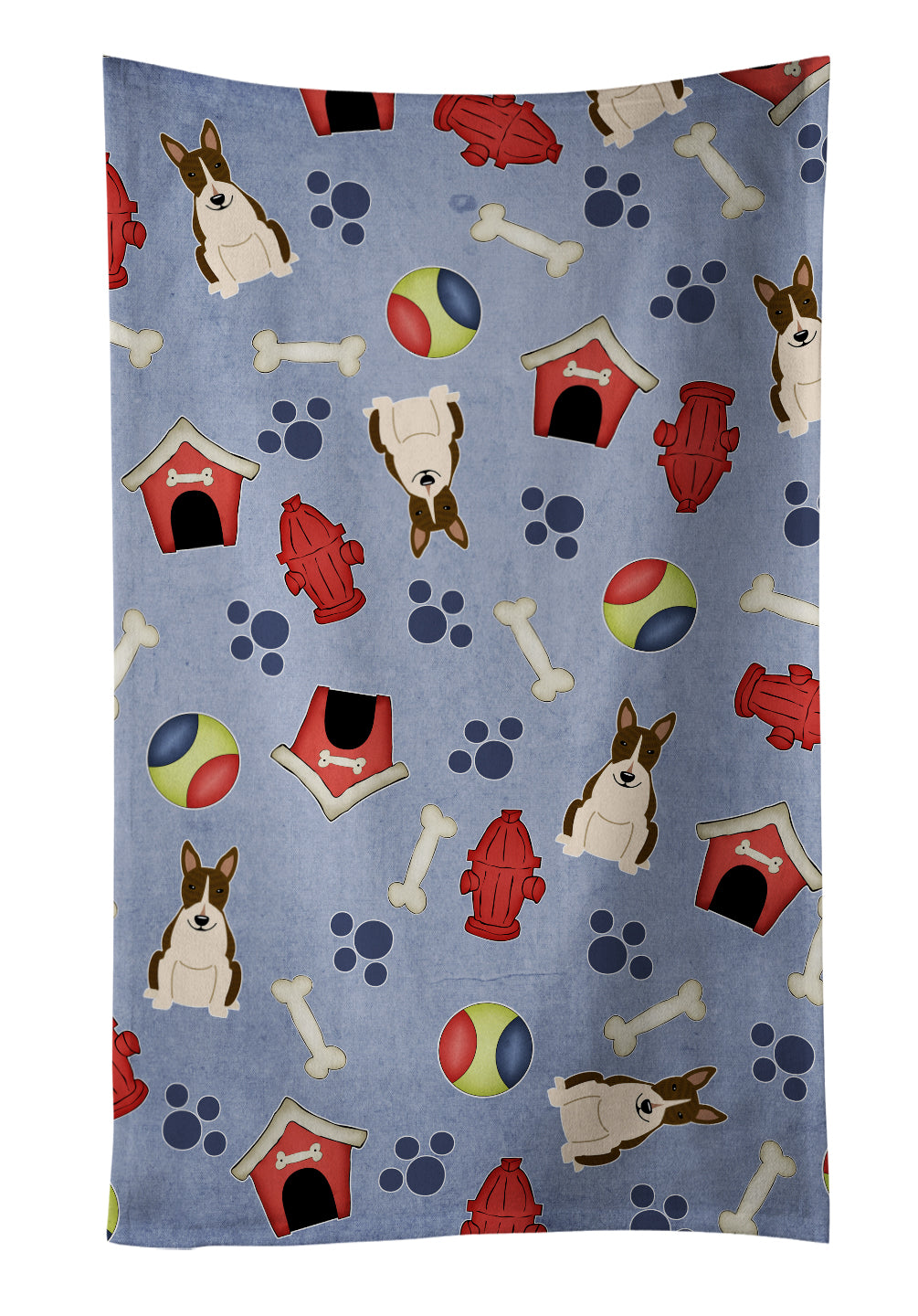 Dog House Collection Bull Terrier Dark Brindle Kitchen Towel BB2749KTWL - the-store.com