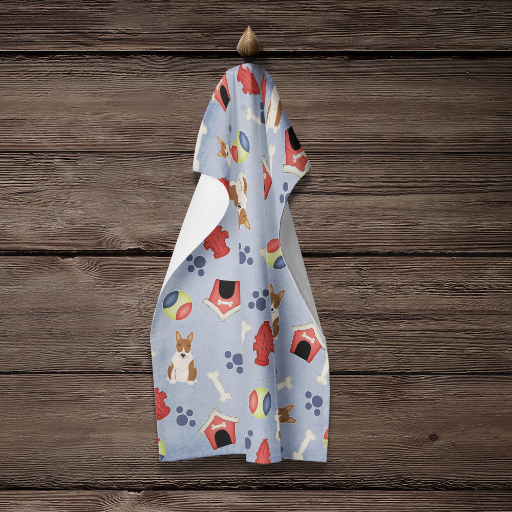 Dog House Collection Bull Terrier Brindle Kitchen Towel BB2750KTWL - the-store.com