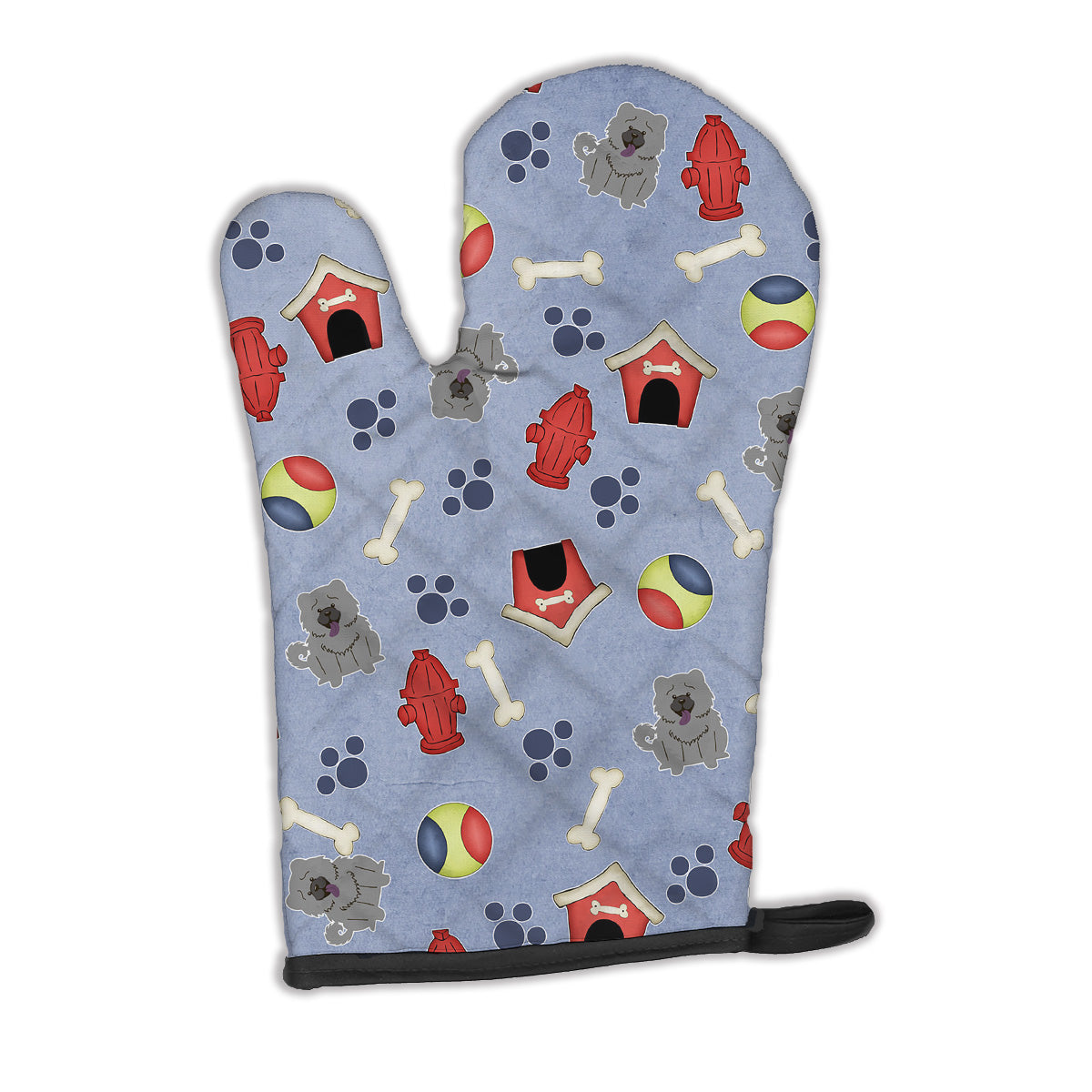 Dog House Collection Chow Chow Blue Oven Mitt BB2752OVMT  the-store.com.