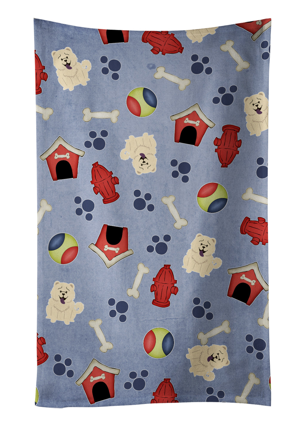 Dog House Collection Chow Chow White Kitchen Towel BB2753KTWL - the-store.com