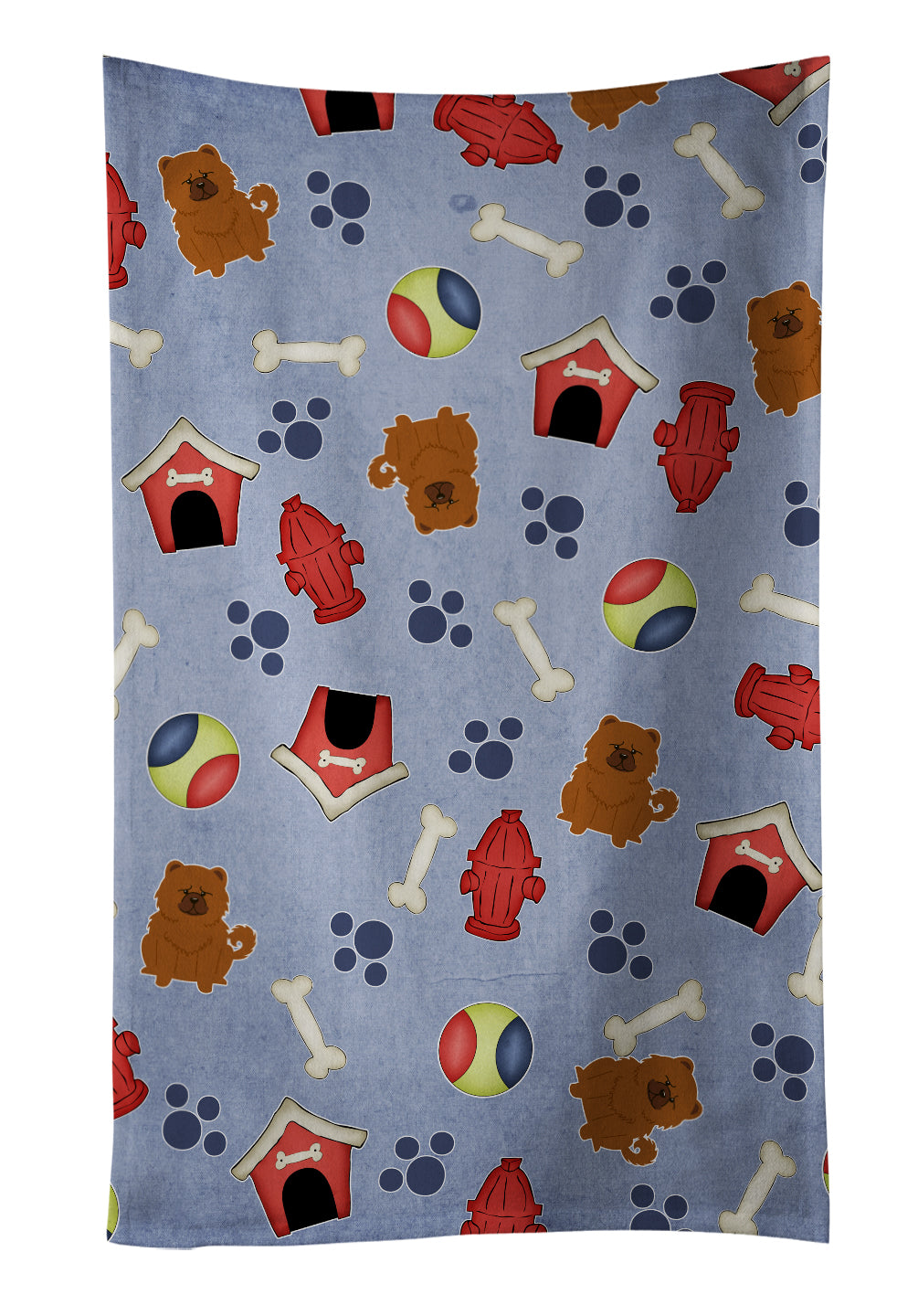 Dog House Collection Chow Chow Red Kitchen Towel BB2755KTWL - the-store.com