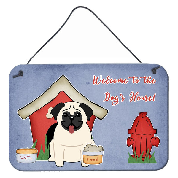 Dog House Collection Pug Cream Wall or Door Hanging Prints by Caroline's Treasures