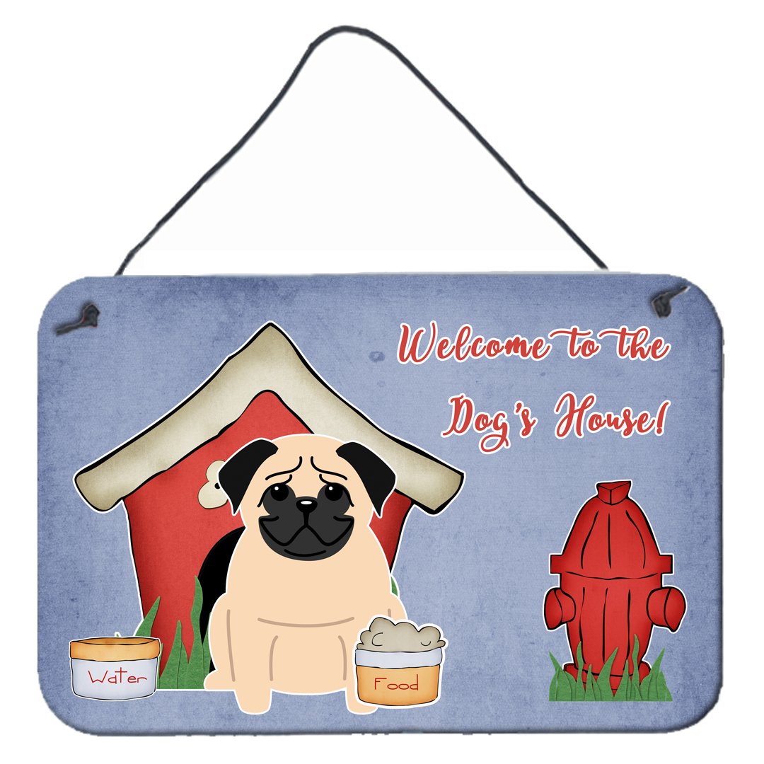 Dog House Collection Pug Fawn Wall or Door Hanging Prints BB2762DS812 by Caroline&#39;s Treasures