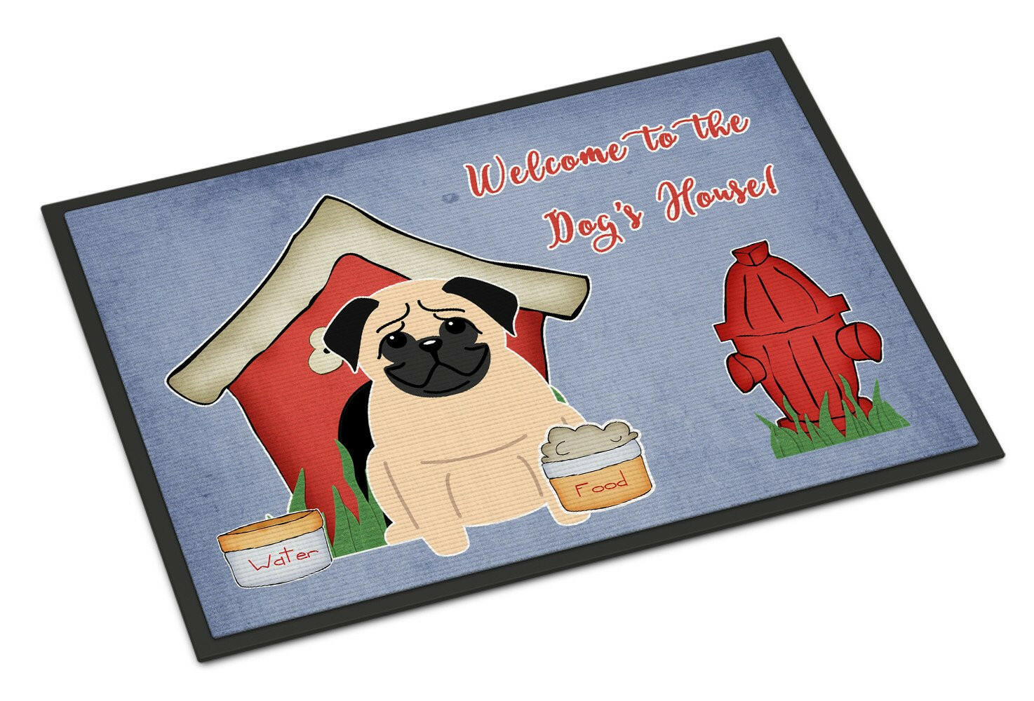 Dog House Collection Pug Fawn Indoor or Outdoor Mat 24x36 BB2762JMAT - the-store.com