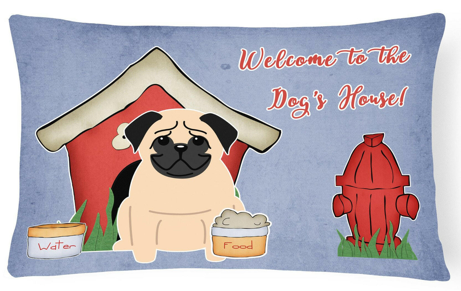 Dog House Collection Pug Fawn Canvas Fabric Decorative Pillow BB2762PW1216 by Caroline's Treasures