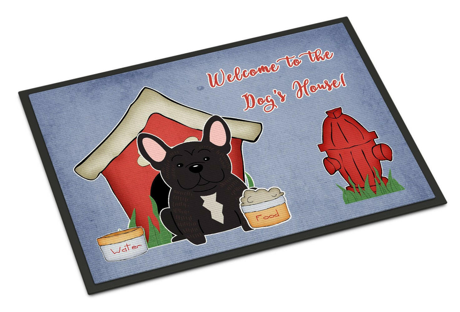 Dog House Collection French Bulldog Brindle Indoor or Outdoor Mat 24x36 BB2763JMAT - the-store.com