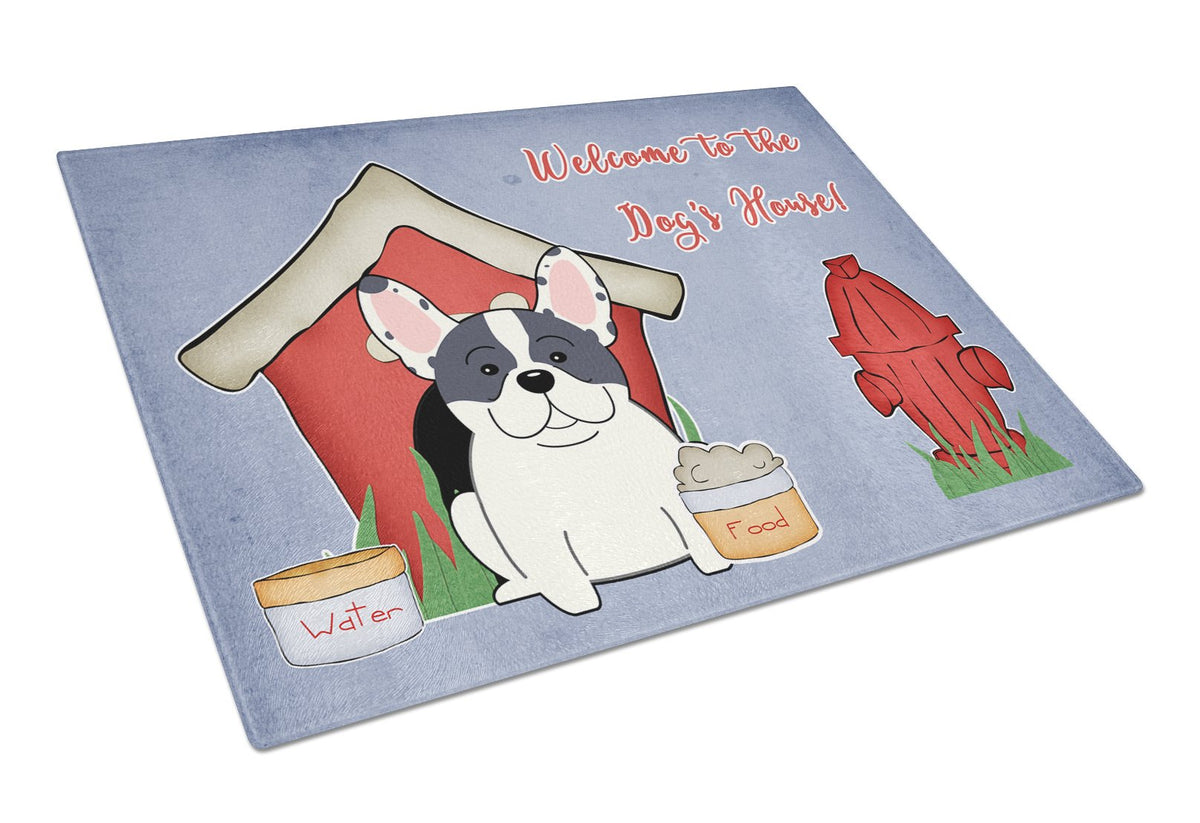 Dog House Collection French Bulldog Piebald Glass Cutting Board Large BB2765LCB by Caroline&#39;s Treasures