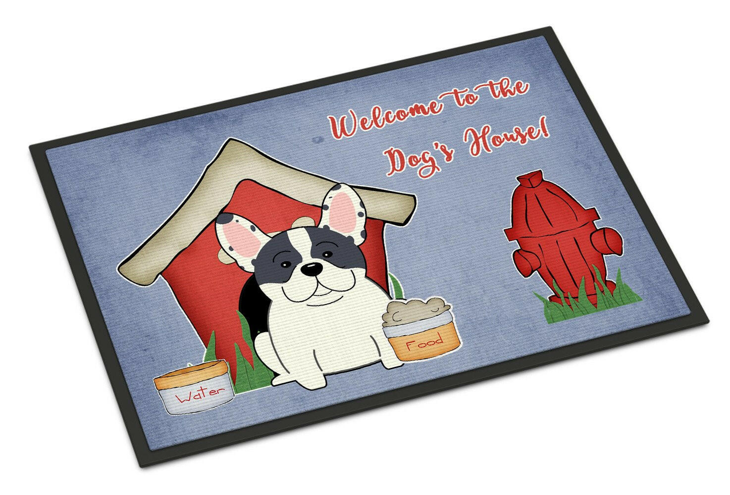 Dog House Collection French Bulldog Piebald Indoor or Outdoor Mat 18x27 BB2765MAT - the-store.com