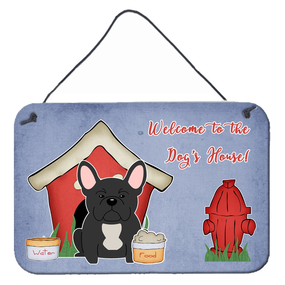 Dog House Collection French Bulldog Black Wall or Door Hanging Prints BB2768DS812 by Caroline&#39;s Treasures