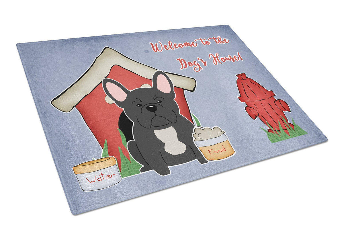 Dog House Collection French Bulldog Black Glass Cutting Board Large BB2768LCB by Caroline&#39;s Treasures