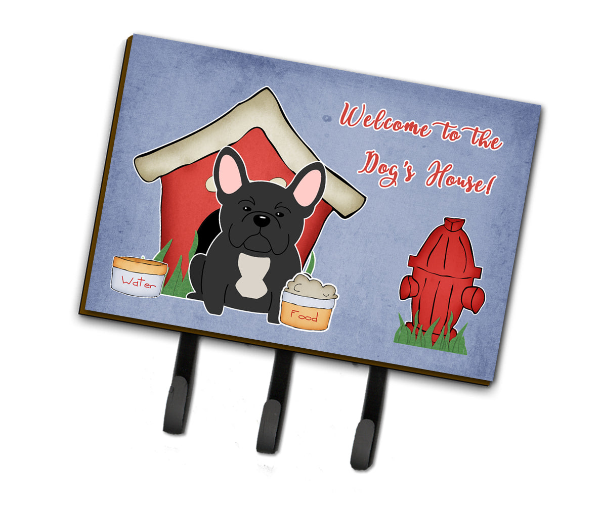 Dog House Collection French Bulldog Black Leash or Key Holder  the-store.com.