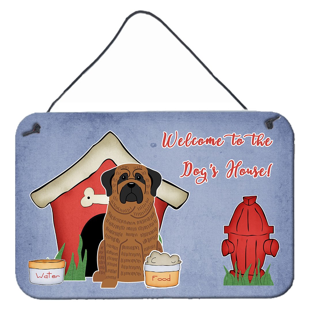 Dog House Collection Mastiff Brindle Wall or Door Hanging Prints BB2769DS812 by Caroline&#39;s Treasures