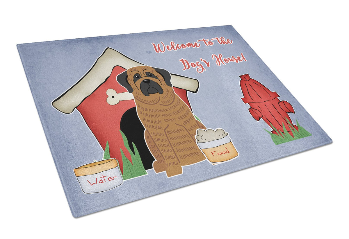 Dog House Collection Mastiff Brindle Glass Cutting Board Large BB2769LCB by Caroline&#39;s Treasures