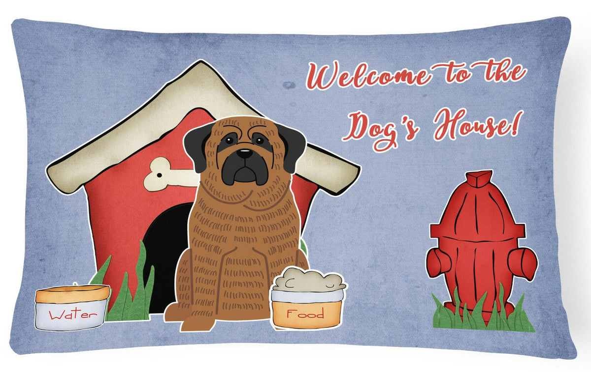 Dog House Collection Mastiff Brindle Canvas Fabric Decorative Pillow BB2769PW1216 by Caroline&#39;s Treasures