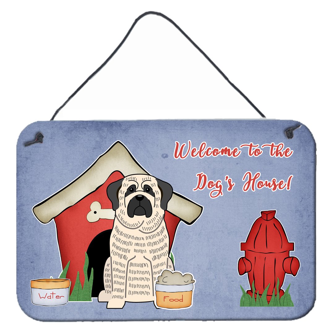 Dog House Collection Mastiff Brindle White Wall or Door Hanging Prints by Caroline&#39;s Treasures