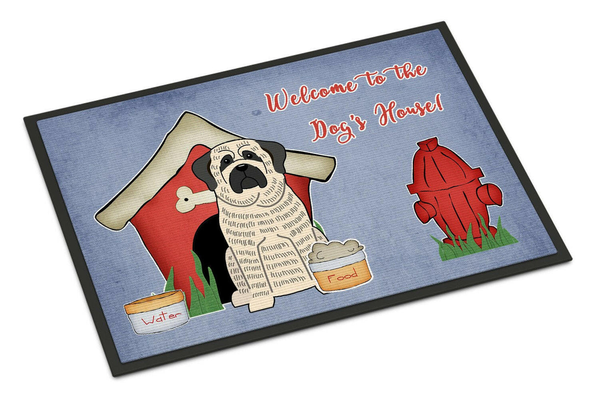 Dog House Collection Mastiff Brindle White Indoor or Outdoor Mat 24x36 BB2770JMAT - the-store.com