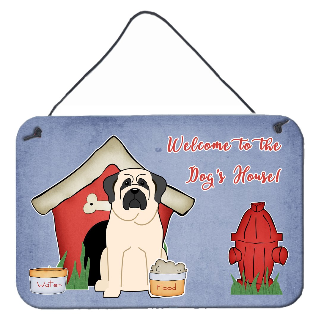 Dog House Collection Mastiff White Wall or Door Hanging Prints by Caroline&#39;s Treasures