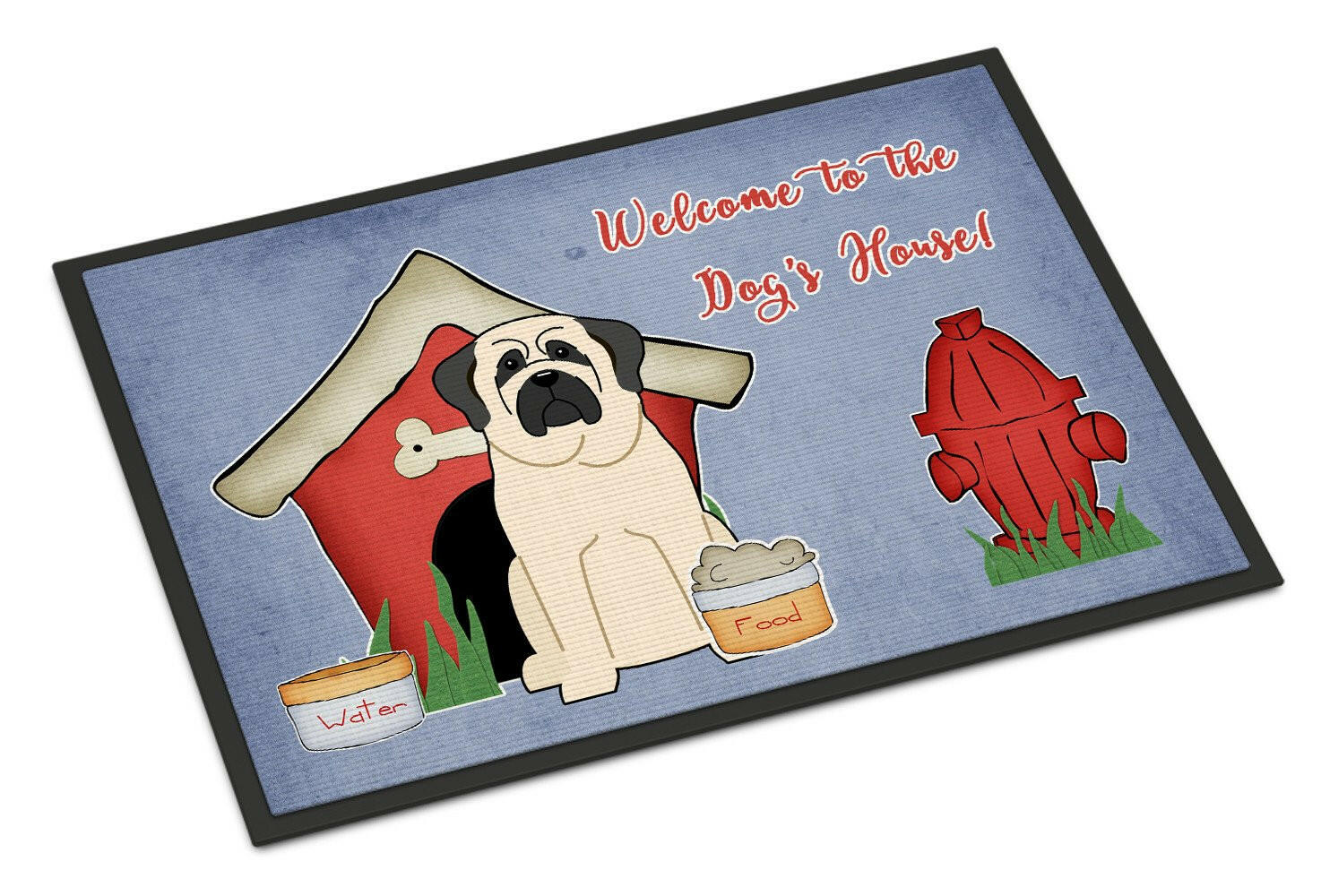 Dog House Collection Mastiff White Indoor or Outdoor Mat 18x27 BB2771MAT - the-store.com