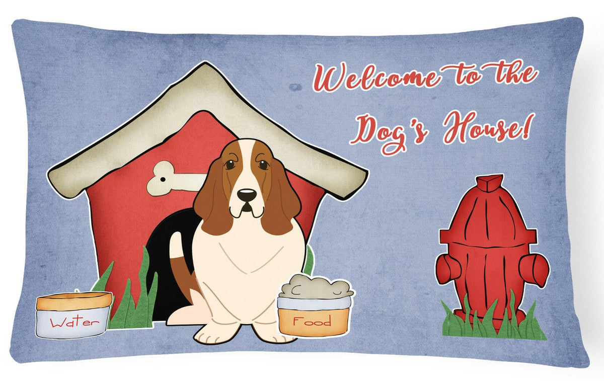 Dog House Collection Basset Hound Canvas Fabric Decorative Pillow BB2775PW1216 by Caroline&#39;s Treasures