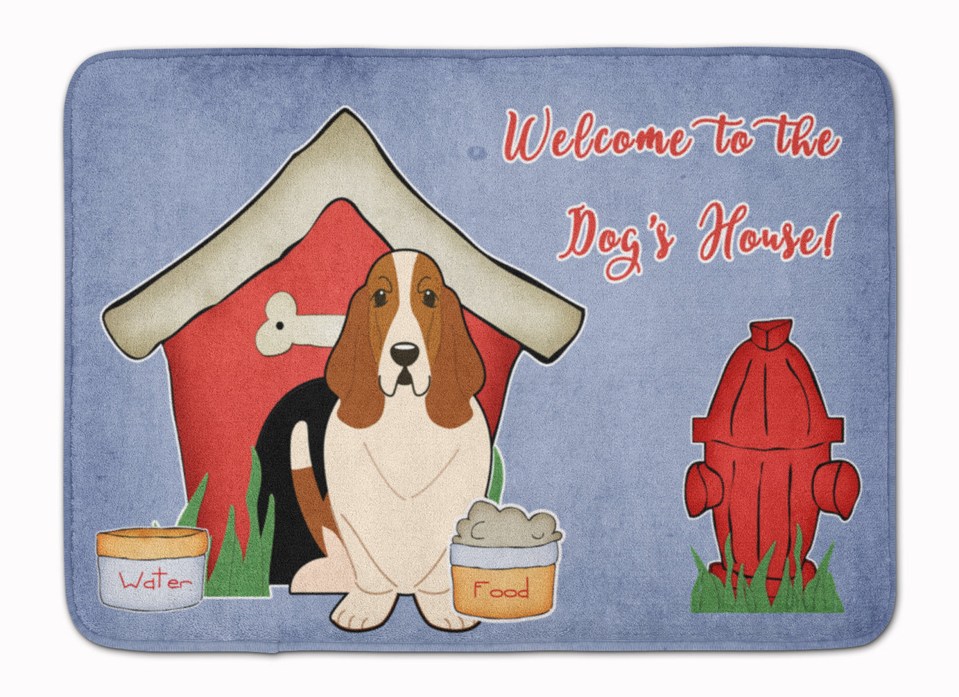 Dog House Collection Basset Hound Machine Washable Memory Foam Mat BB2775RUG - the-store.com