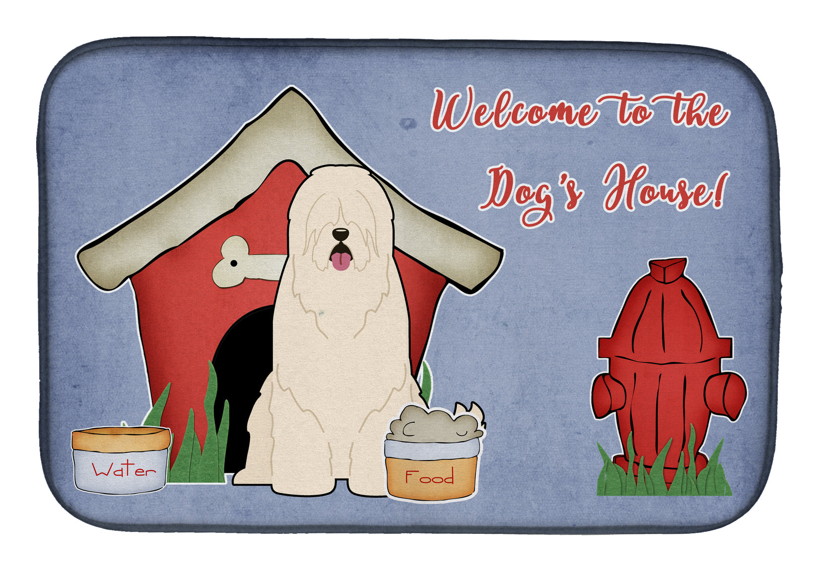 Dog House Collection South Russian Sheepdog Dish Drying Mat BB2778DDM  the-store.com.