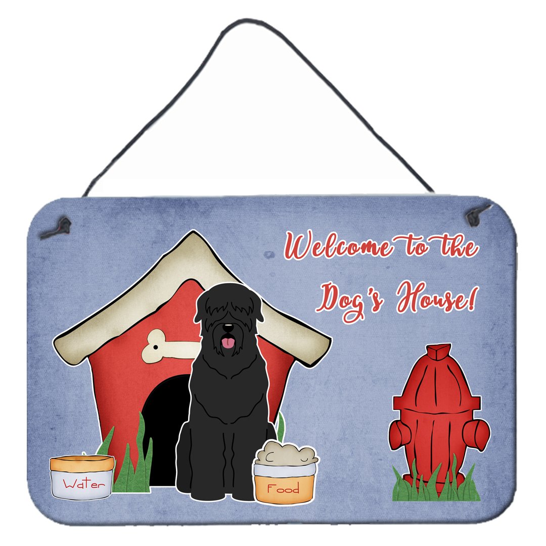 Dog House Collection Black Russian Terrier Wall or Door Hanging Prints BB2780DS812 by Caroline&#39;s Treasures