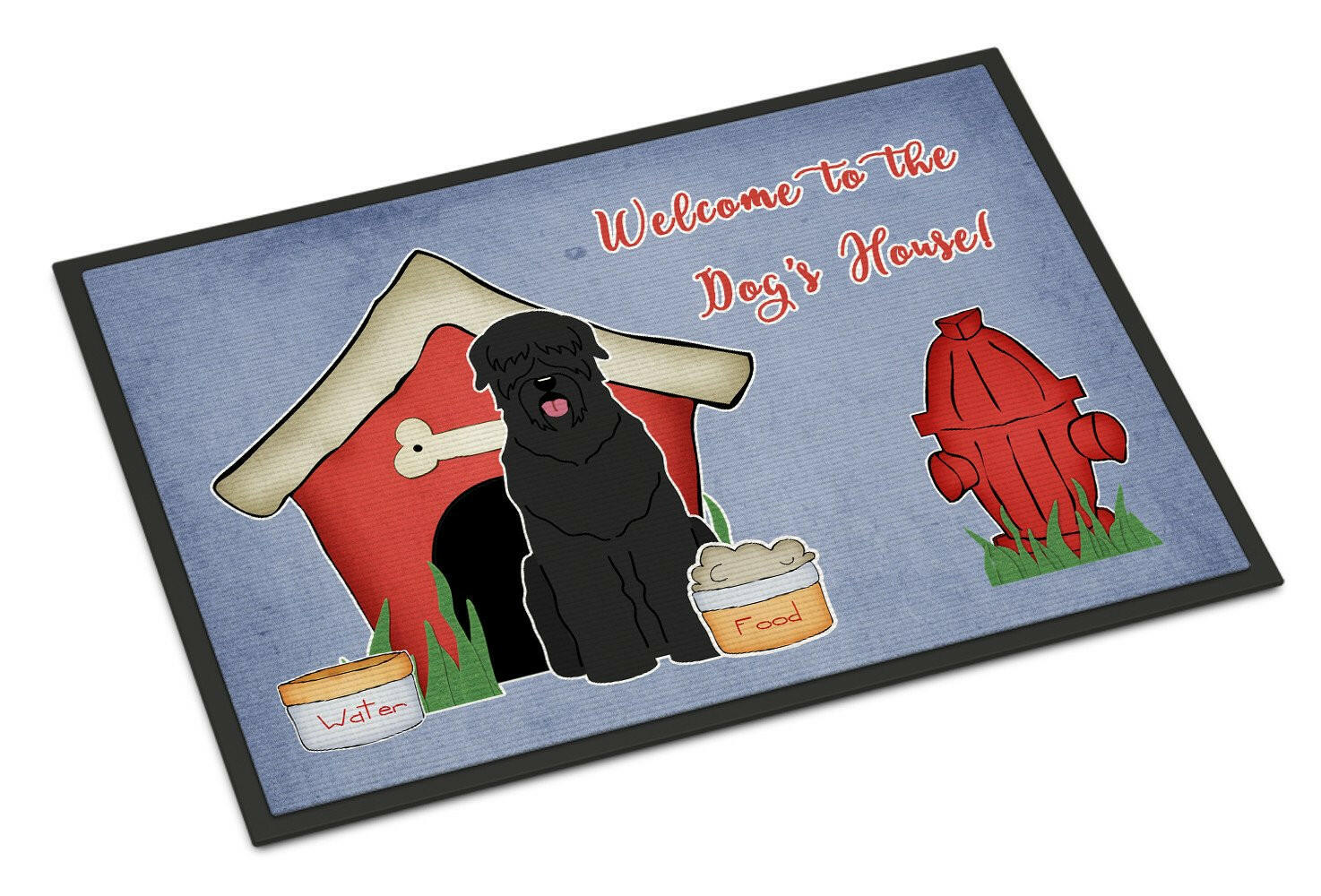 Dog House Collection Black Russian Terrier Indoor or Outdoor Mat 24x36 BB2780JMAT - the-store.com