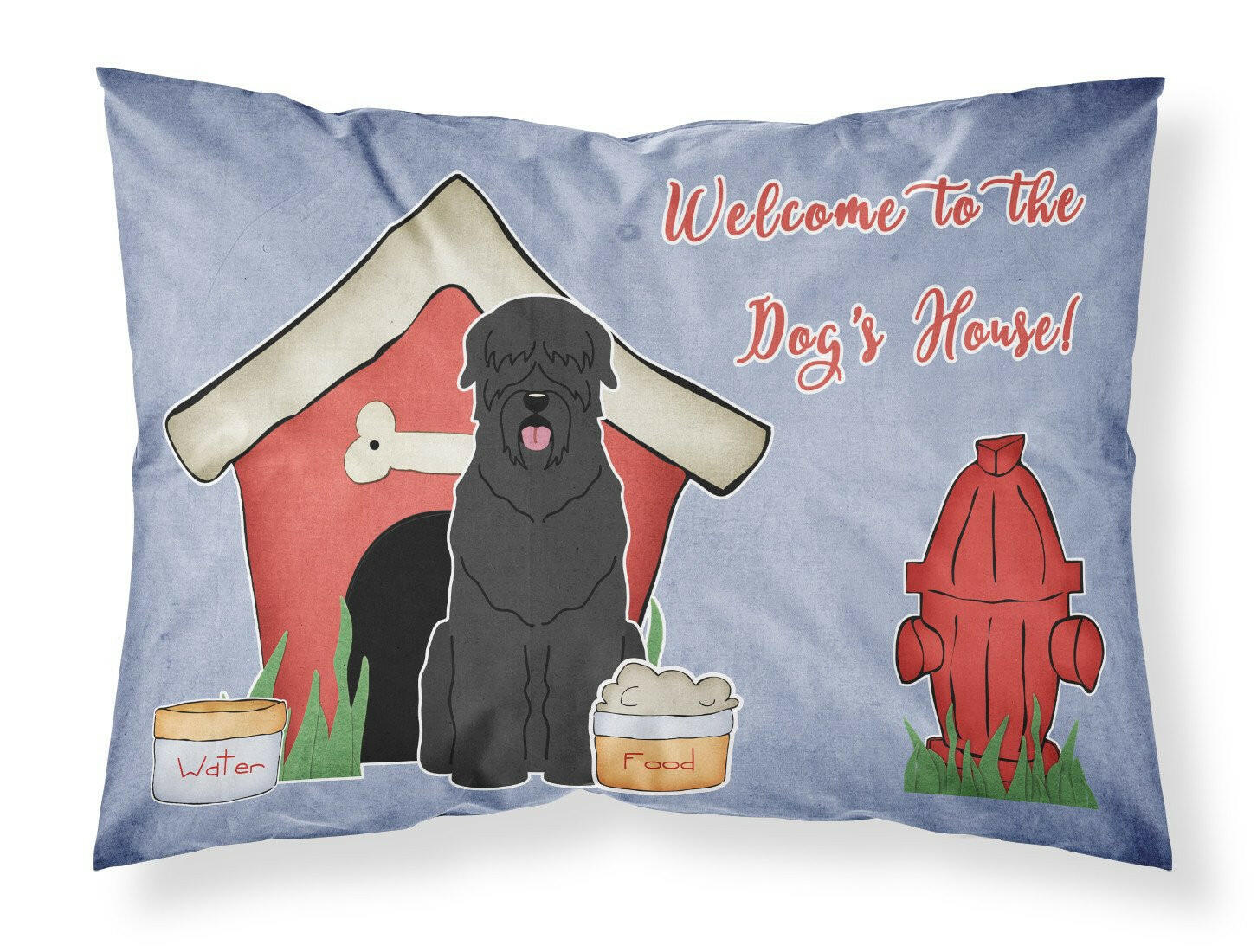 Dog House Collection Black Russian Terrier Fabric Standard Pillowcase BB2780PILLOWCASE by Caroline's Treasures