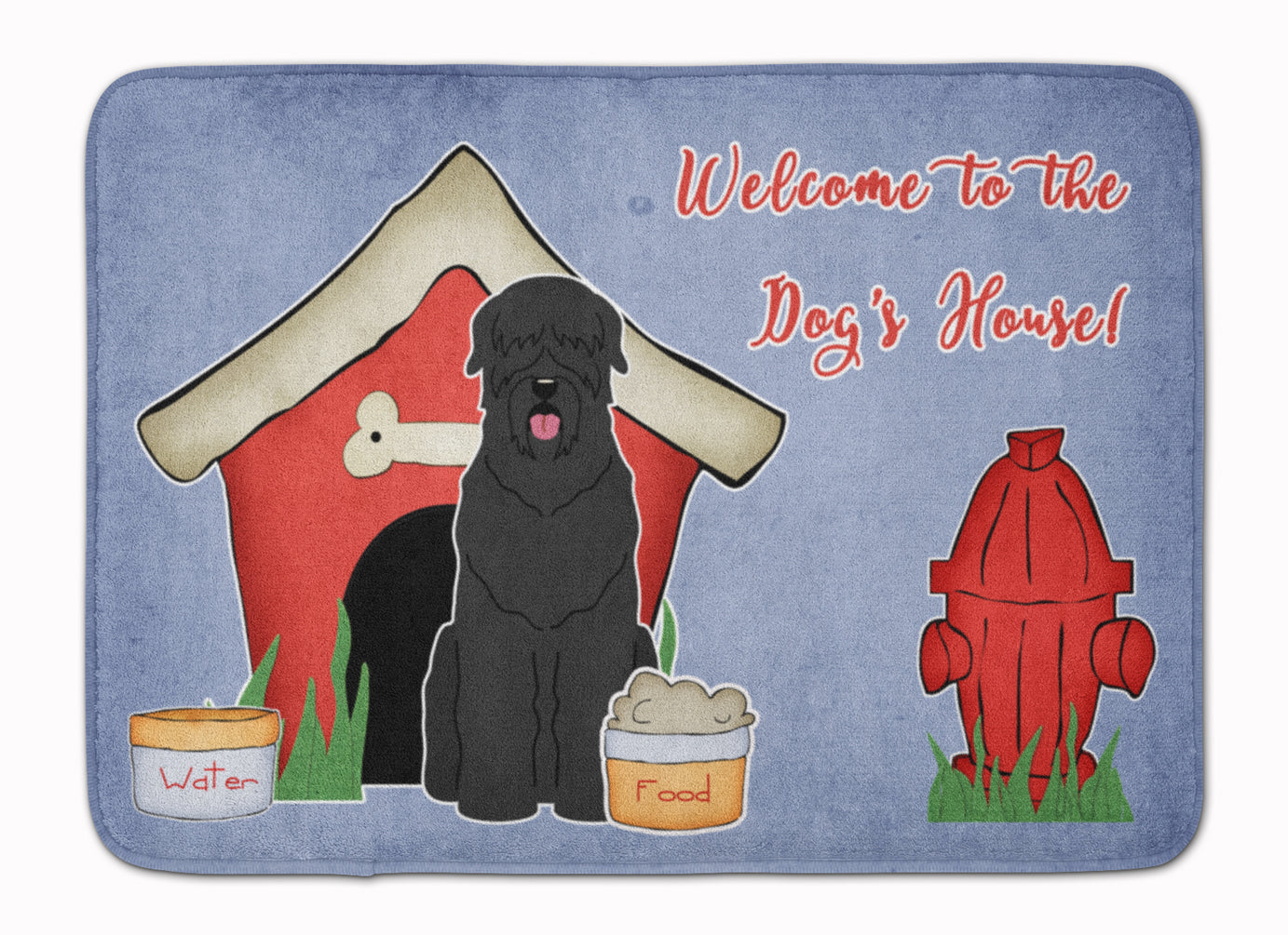 Dog House Collection Black Russian Terrier Machine Washable Memory Foam Mat BB2780RUG - the-store.com