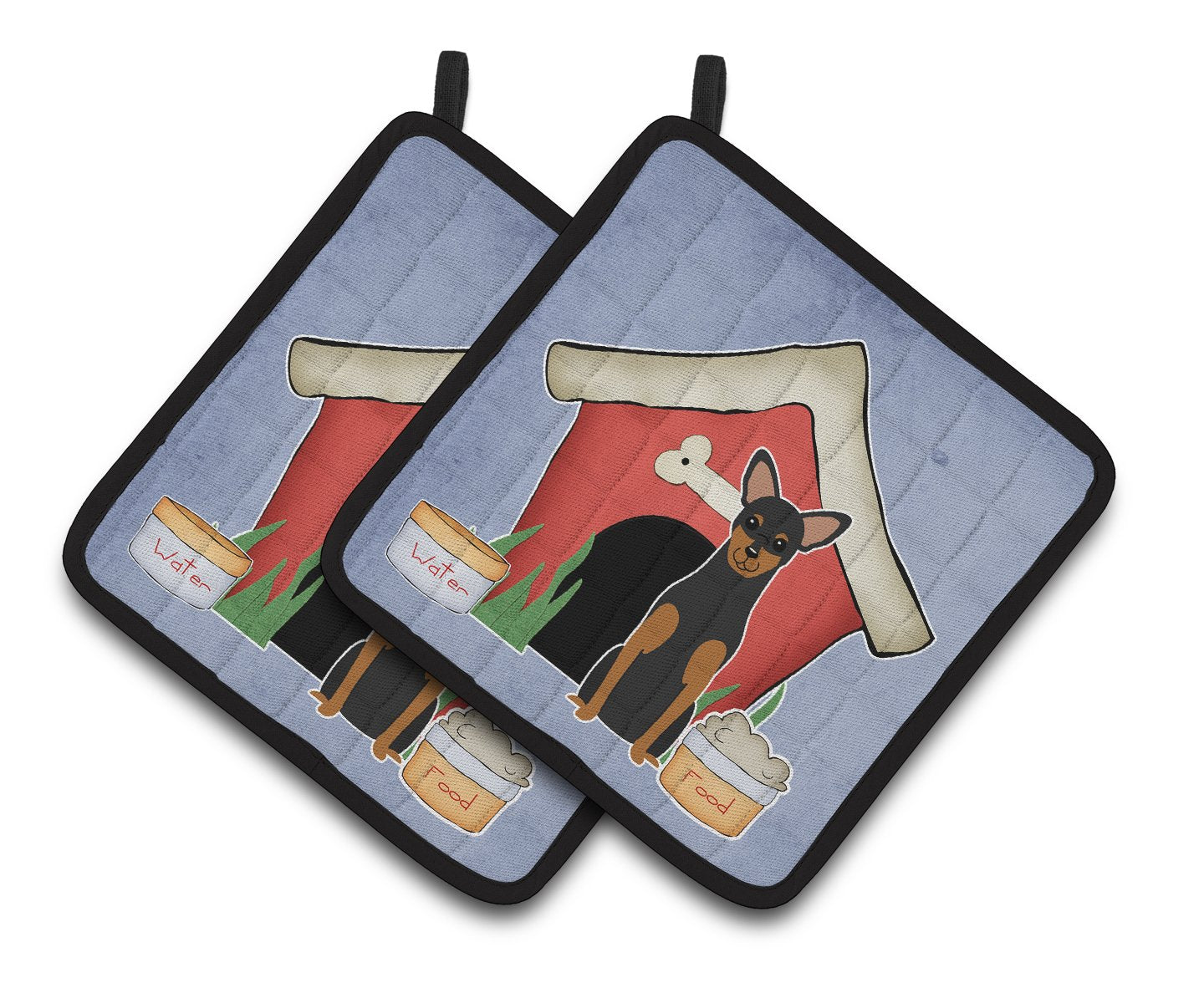 Dog House Collection Manchester Terrier Pair of Pot Holders BB2782PTHD by Caroline's Treasures