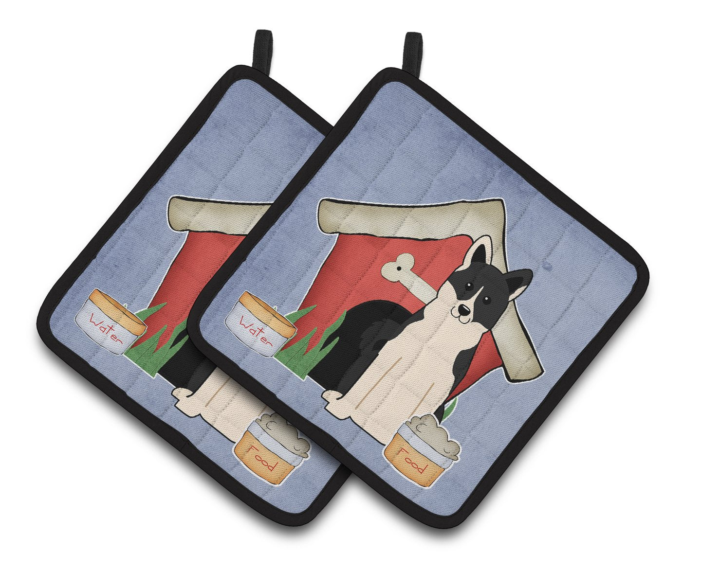 Dog House Collection Russo-European Laika Spitz Pair of Pot Holders by Caroline's Treasures