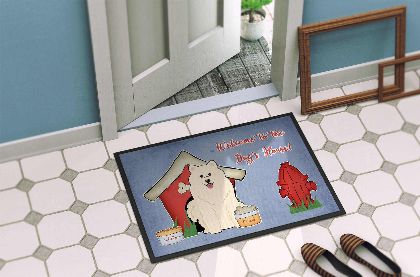 Dog House Collection Samoyed Indoor or Outdoor Mat 24x36 BB2784JMAT - the-store.com