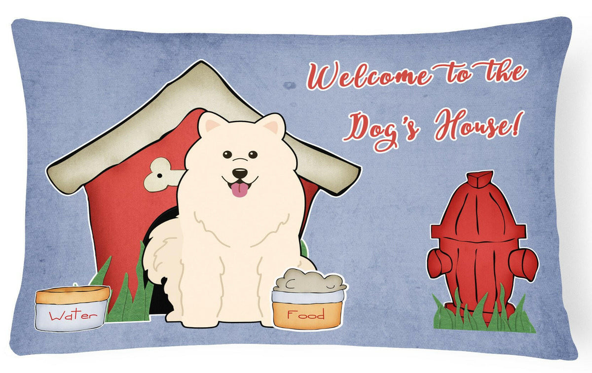 Dog House Collection Samoyed Canvas Fabric Decorative Pillow BB2784PW1216 by Caroline&#39;s Treasures