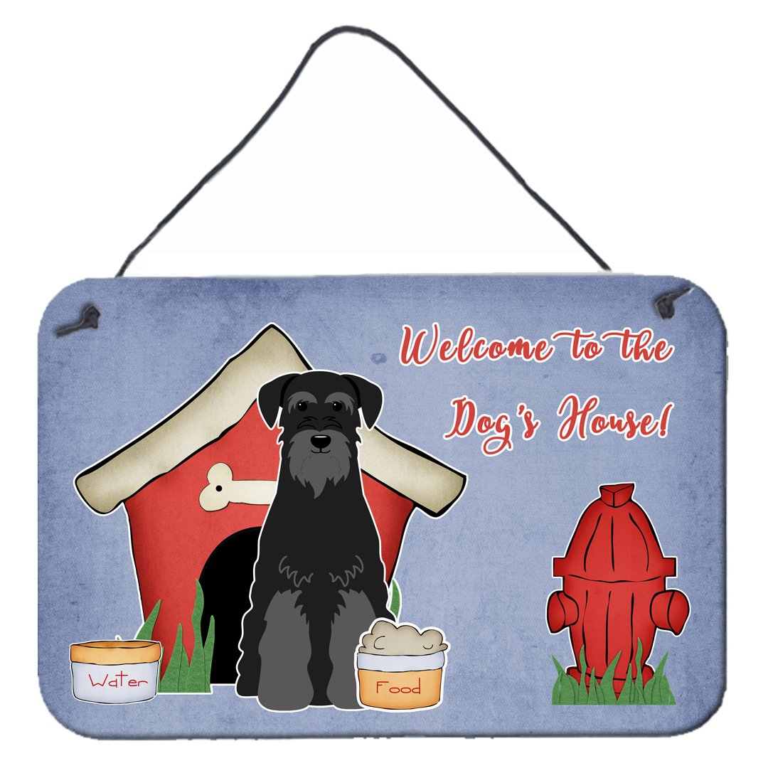 Dog House Collection Standard Schnauzer Black Wall or Door Hanging Prints by Caroline&#39;s Treasures