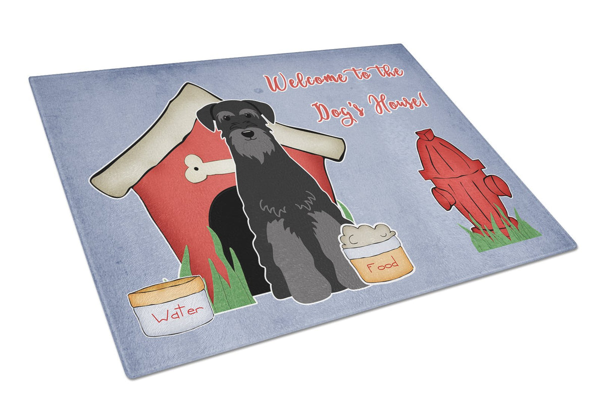 Dog House Collection Standard Schnauzer Black Glass Cutting Board Large BB2786LCB by Caroline&#39;s Treasures