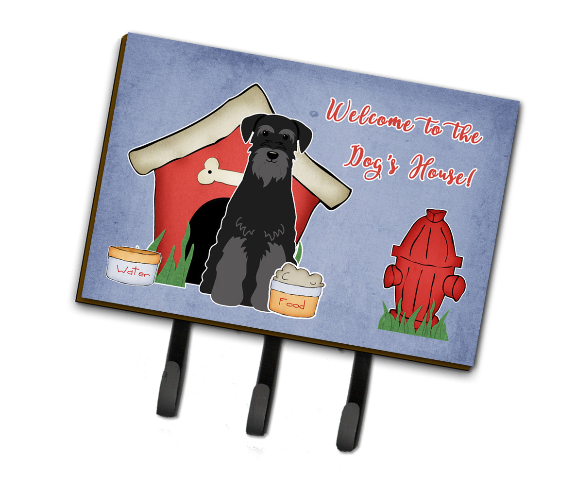 Dog House Collection Standard Schnauzer Black Leash or Key Holder  the-store.com.
