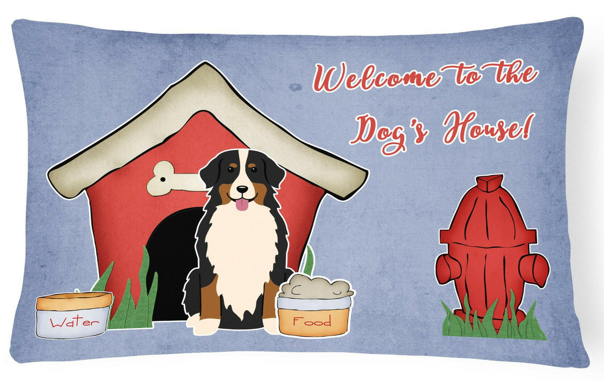 Dog House Collection Bernese Mountain Dog Canvas Fabric Decorative Pillow BB2790PW1216 by Caroline&#39;s Treasures