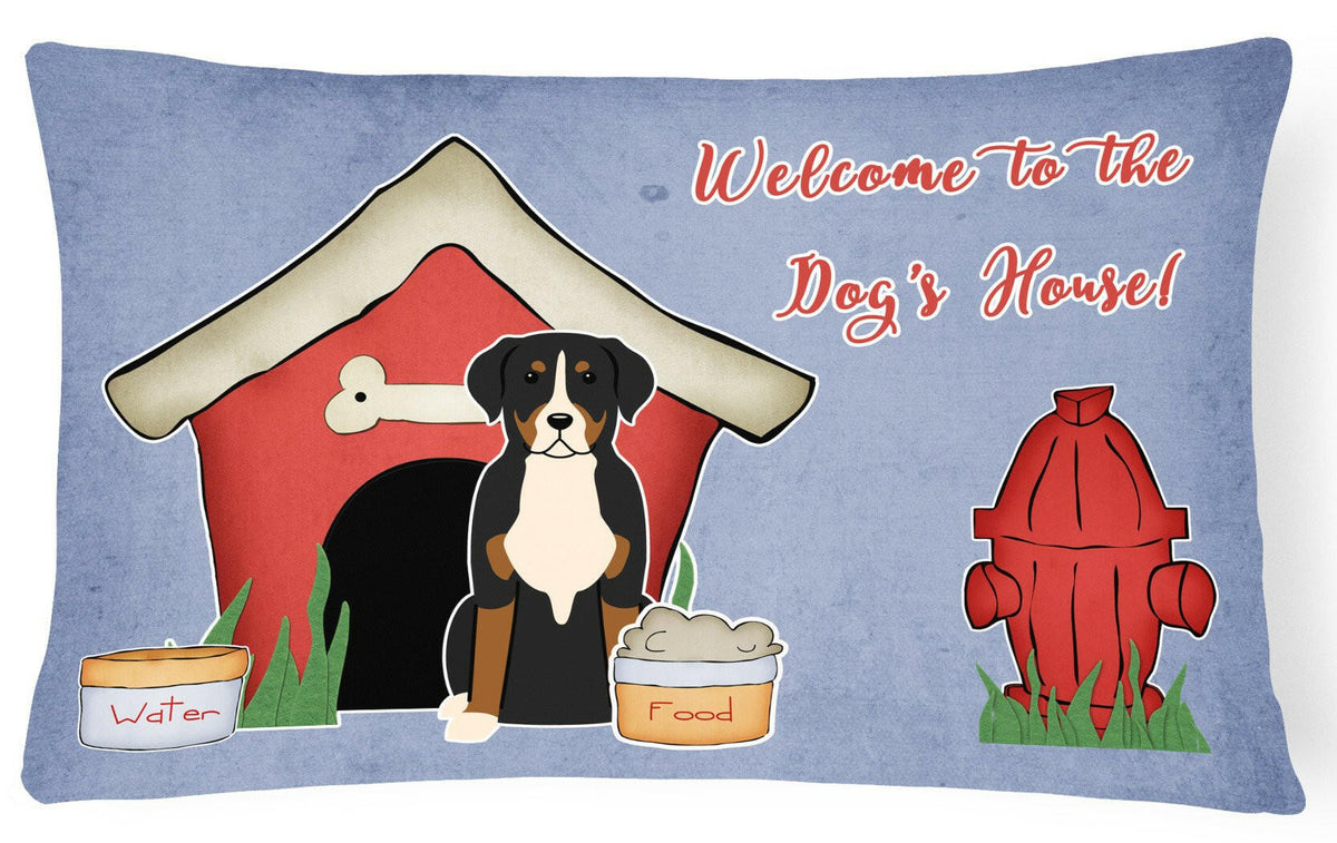 Dog House Collection Greater Swiss Mountain Dog Canvas Fabric Decorative Pillow BB2791PW1216 by Caroline&#39;s Treasures