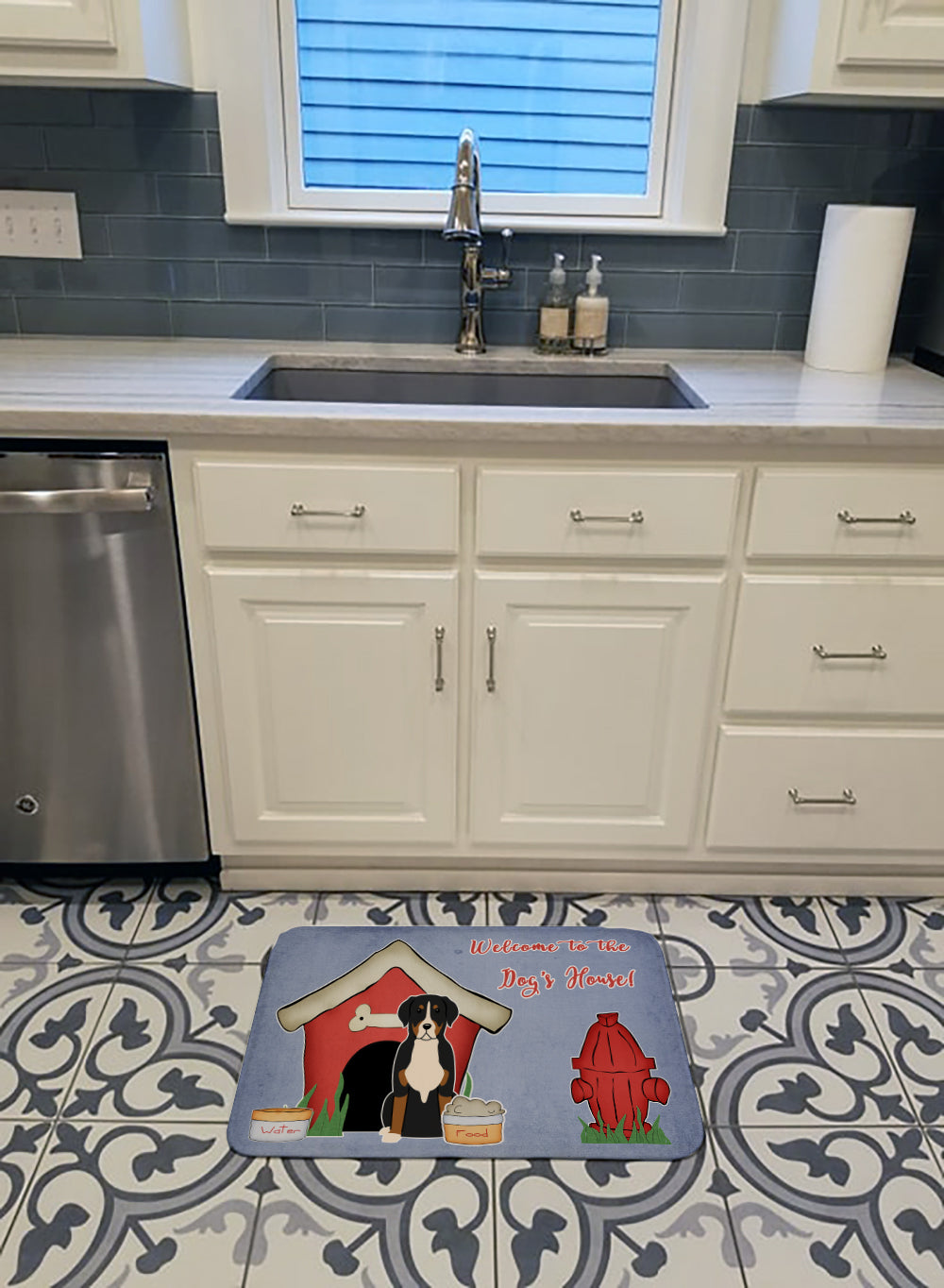 Dog House Collection Greater Swiss Mountain Dog Machine Washable Memory Foam Mat BB2791RUG - the-store.com