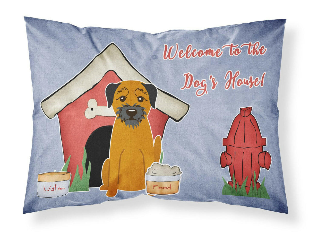 Dog House Collection Border Terrier Fabric Standard Pillowcase BB2793PILLOWCASE by Caroline&#39;s Treasures