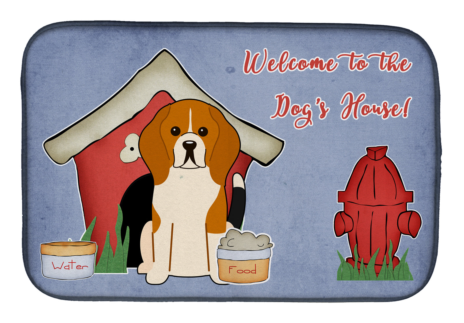 Dog House Collection Beagle Tricolor Dish Drying Mat BB2794DDM